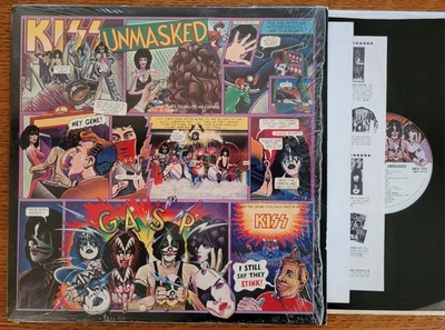 KISS UNMASKED 1980 LP w/MINT POSTER & FORM 1st Press EX/EX SHRINK COMPLETE CLEAN Foto 1 de 4