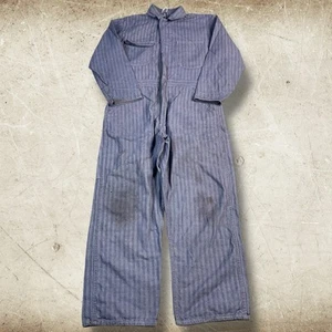 Vintage Sears 60s 70s Herringbone Coveralls Chore Workwear Farmer Size 42 R - Picture 1 of 17
