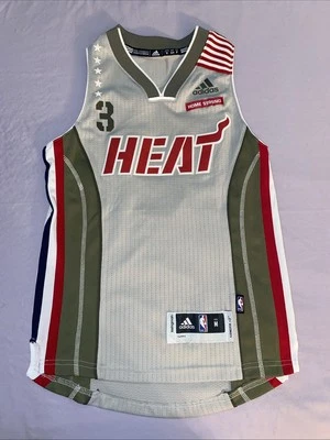 Футболка универсального игрока Miami Heat NBA Adidas Dwyane Wade домашняя сильная размер молодежный M +2 - Изображение 1 из 4