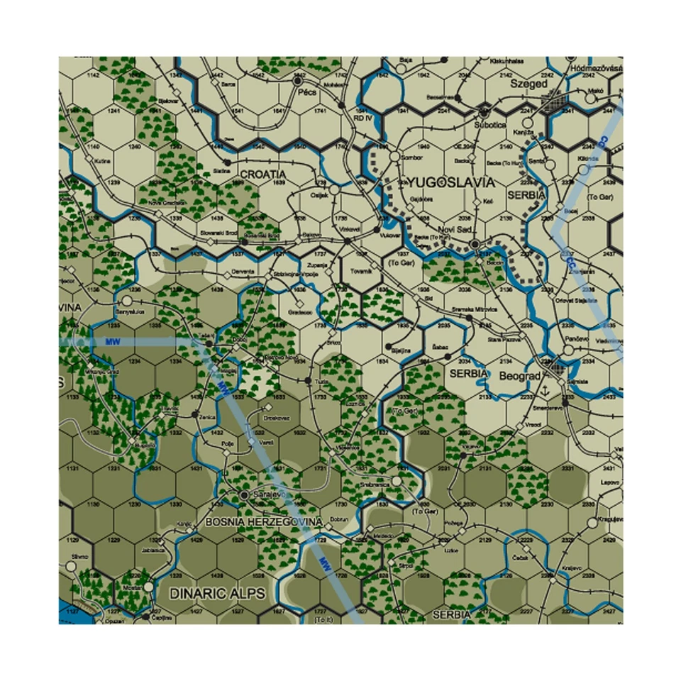 Diffraction TSWW Wargame Balkan Fury - Updated Map Set Bag EX - Image 1 of 1