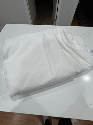 Hoja plana blanca Matouk 600 hilos percal KING Foto 1 de 3