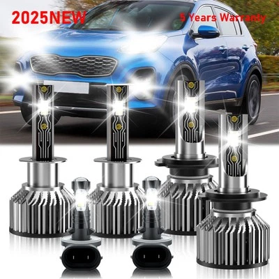 For Kia Sorento 2003-2006 LED Headlight Bulb Kit High Low Beam Fog Light 26000LM - Image 1 of 4