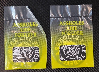 A$$holes Live Forever Set of 2 Skull Reaper Iron On Fabric Patch - Image 1 of 4