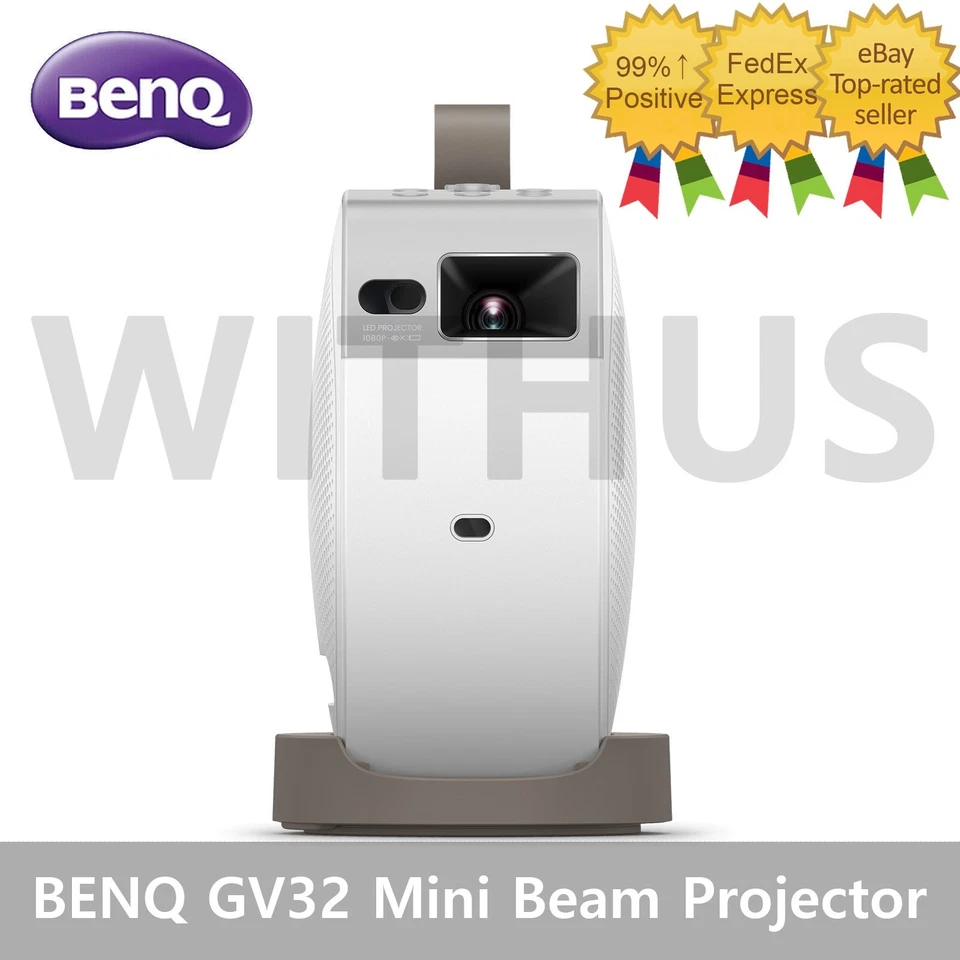 BenQ GV32 Mini Beam Projector 500lm 1080p 1920x1080  Smart Ceiling Projector - Image 1 of 4