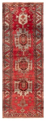 Alfombra de corredor tradicional oriental vintage anudada a mano de 3'5" x 10'0" Foto 1 de 4