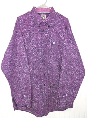 Camisa Cinch Para Hombres XL Púrpura Cachemira Con Botones Vaquero Occidental Rodeo Manga Larga Foto 1 de 4