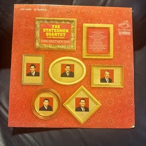 The Statesmen Quartet With Hovie Lister Lp Sing Brother Sing On Rca - Sealed - Imagen 1 de 9