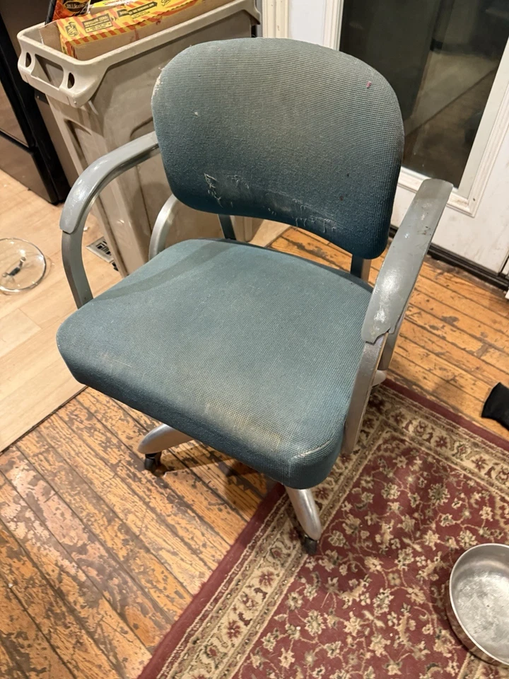 General Fireproofing Goodform Aluminum Office Chair Vintage Mid-Century - Image 1 of 4