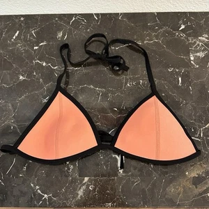 Triangl Neoprene Bikini Top Chloe Orange & Black Women’s Medium *TOP ONLY - Picture 1 of 8
