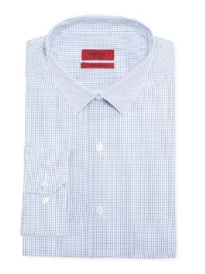 Nwt $90 Alfani Men'S Fitted White Blue Check Long-Sleeve Dress Shirt 15 32/33 M - Image 1 of 2