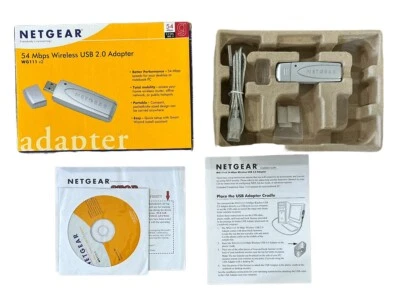 NETGEAR Wireless-G USB 2.0 Adapter 54 MBPS WG111US V2 It/144 - Image 1 of 4