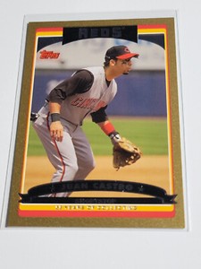 JUAN CASTRO 2006 Topps Update Gold #'d Insert 0756/2006.  REDS
