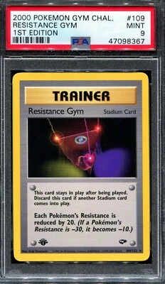 PSA 9 Pokemon 2000 1st Edition Gym Challenge Resistance Gym Rare #109 - Image 1 of 2
