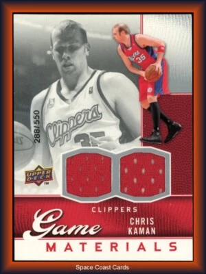 Materiales de juego de cubierta superior 2009-10 #GJCK Chris Kaman SN/550 Foto 1 de 2