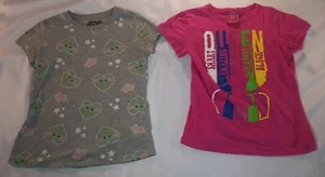 Star Wars Yoda Size L 10/12 & Pink Dot Girls Size 10/12 T-Shirt  - Picture 1 of 8