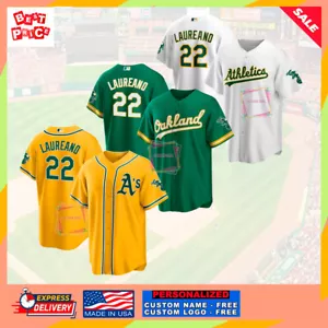 Oakland Ramon Laureano No.22 Conect 2023 Baseball Jersey Print Fan Made S-5XL - Picture 1 of 11
