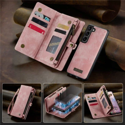 For Samsung S25 S24 FE S23 S22 S21 A56 A16 A36 Case Leather Card Wallet Cover - Image 1 of 4