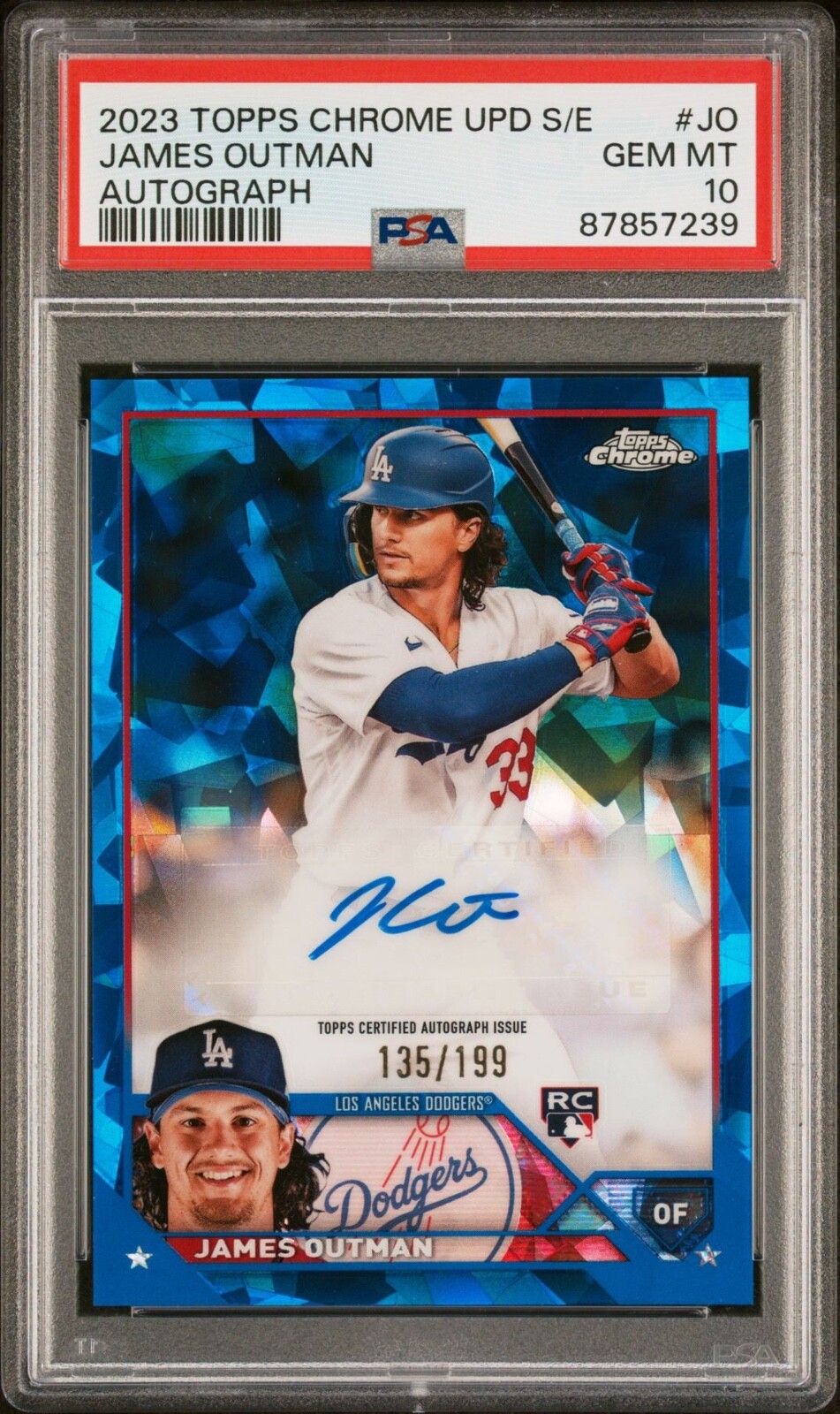 James Outman 2023 Topps Chrome Update Sapphire Edition USAJO