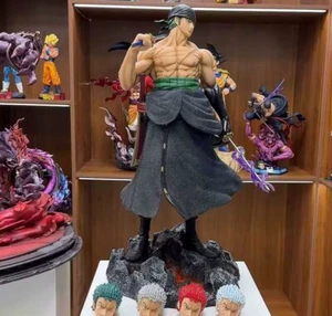 One Piece Roronoa Zorro Action Figur 50cm Anime Statue HAKI 5 Köpfe Ruffy RAR - Bild 1 von 5