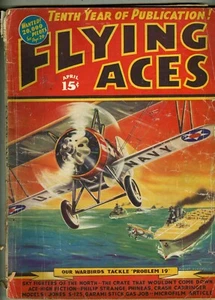 Flying Aces April 1938 G/VG Our Warbirds Tackle Problem 19 - Picture 1 of 2
