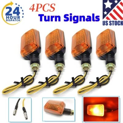 For Honda CB 250 350 Nighthawk 250 Shadow 750 Motorcycle Mini Turn Signals 4 PCS - Image 1 of 4