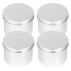  4 Pcs Aluminum Candle Jar Coffee Bean Container Metal with Lid