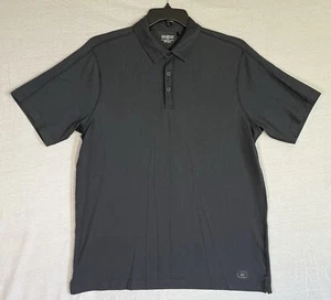 Ogio Polo Shirt Mens L Large Black Solid Short Sleeve Golf Collared Stretch - Picture 1 of 5