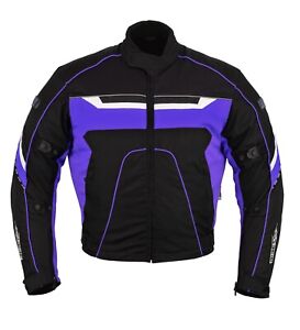 Mens Motorcycle Waterproof Cordura Textile Jacket Motorbike With FREE Armour