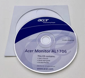 Acer Monitor AL1706 Guide Anleitung CD - Zdjęcie 1 z 1