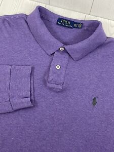 Polo Ralph Lauren Shirt Men’s 2XL Purple Soft Long Sleeve Embroidered Pony