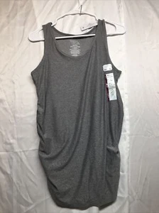 TIME AND TRU Maternity Womens Size Small Gray Sleeveless Stretch Tank Top Shirt - Picture 1 of 11