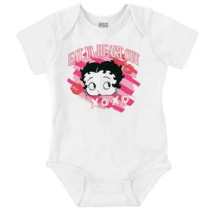 Betty Boop Retro Cartoon Eat Ya Heart Out Baby Girls Infant Romper Newborn - Picture 1 of 7