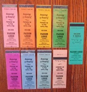 PAXSON, ALASKA MATCHBOOK COVERS: LOT OF 9 DIFFERENT MATCHCOVERS -E - Picture 1 of 1