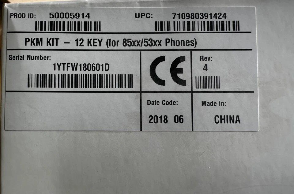 NEW SEALED - MITEL 50005914 PKM Kit 12 Key Module For 85XX/53XX Telephones - Image 1 of 1