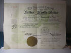 1924 Certificat ANCIEN ORDRE ARABE NOBLES du SANCTUAIRE MYSTIQUE Amérique du Nord
