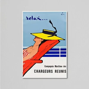 Poster - Relax - Compagnie Maritime des Chargeurs Reunis von Rene Gruau, 1910 - Bild 1 von 10