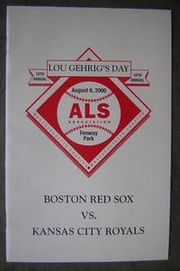 8/6/2000 - 10th Annual Lou Gehrig Day (ALS Association) Program at Fenway Park - Picture 1 of 1