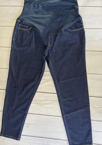 Time And Tru Maternity Jeans Women's Size XL Blue High Rise Dark Wash - Picture 1 of 8