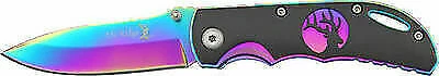 Elk Ridge Folding Pocket Knife Rainbow Linerlock ER134RB