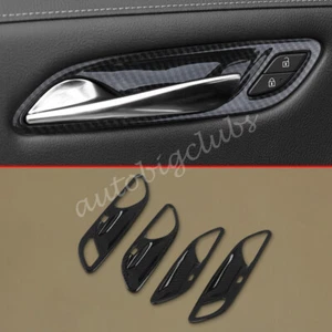 Accesorio de embellecedores de cubierta de tazón de puerta interior de fibra de carbono para Cadillac XT4 2019-2023 - Imagen 1 de 6