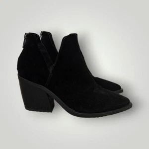 Vincev Camuto Damenschuhe 8M schwarzes Wildleder-Obermaterial spitz zulaufend Booties Bibestie - Bild 1 von 10