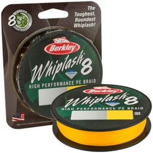 Berkley WHIPLASH 8 TRENZA PORTADORA * 300m * Amarillo * Línea de Pesca * - Imagen 1 de 4