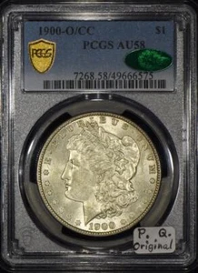 1900-O/CC Morgan Dollar PCGS & CAC AU-58; Premium Quality, Original - Picture 1 of 6