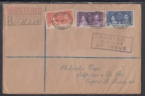 Sierra Leone Scott 170-2 FDC - 1937 Coronation Issue - Picture 1 of 1