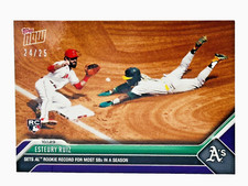 Topps Now / ESTEURY RUIZ / RC / PURPLE / "Most SBs in a Season.." /#950 (24/25)