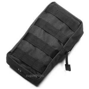 Black MOLLE Tactical Thigh Leg Pouch Waist Belt Pocket Nylon Bag Camping Hiking - Picture 1 of 3
