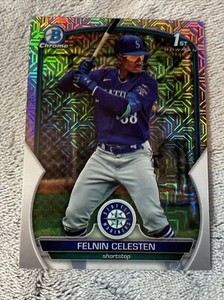 2023 Bowman Chrome Felnin Celesten 1st Bowman Chrome Mojo Refractor