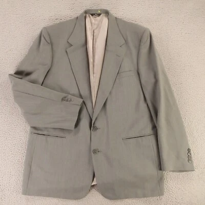 VINTAGE Hopsack Jacket XL XLT Gray Heather 100% Wool Blazer Sport Coat 46L - Image 1 of 4