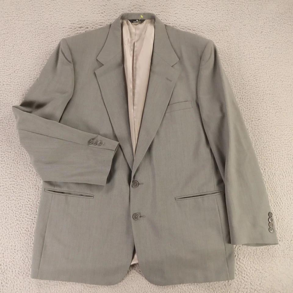 VINTAGE Hopsack Jacket XL XLT Gray Heather 100% Wool Blazer Sport Coat 46L - Image 1 of 4
