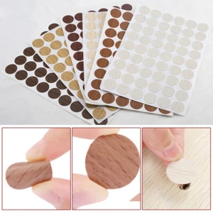 Self Adhesive Screw Covers Decorative Hole Decals Furniture Hole Caps Stickers - Picture 1 of 35